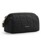 BAGSMART Makeup Bag Travel Toiletry Bag, Puffy Padded Make Up Bags for Women Makeup Organizer Case, Wide-open Pouch Purse Travel Essentials Toiletries Accessories Brushes, Black - color: 05-Black