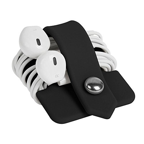 Headphone Case Cord Organizer Earbuds Holder Earphones Case Wrap Winder Headset Keeper Cord Manager Cable Organizer Black | Cord Organizer - color: Black