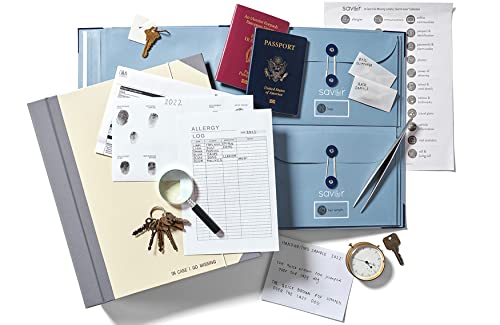 Savor | 2025 Edition in Case Go Missing™ Binder | Viral TikTok Folio for True-Crime Fans to Record Personal Info, Estate Planning & Emergency Preparation - color: Blue, style: In Case I Go Missing