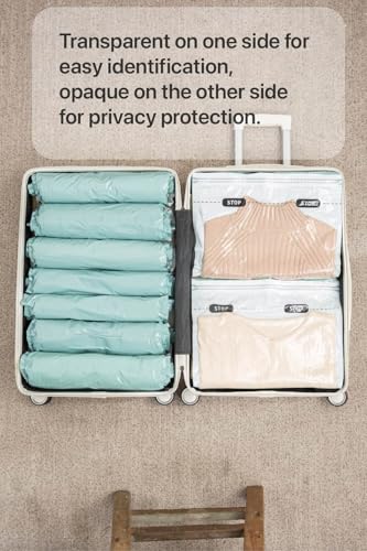 Vacuum Storage Bags for Clothing - NeatNest 6 Pack Roll-Up, 40×60cm (15.7"×23.6"), No Vacuum Needed, Compression Packing Bags for Clothes, Carry-On Luggage, Camping, and Travel - color: Roll x 6
