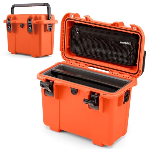 NANUK Trail 15 – 15.9L (4.2-Gallon) Waterproof Storage Box – Cargo Case with Modular Dividers for Camping, Fishing & Outdoor Storage - Dustproof and Impact Resistant (12.9” x 9.7” x 10.3”) – Orange - color: Orange, size: Trail 15 (4.2-Gallon)