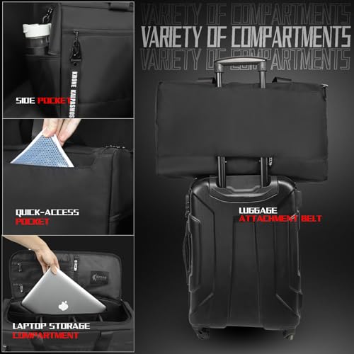 Sneaker Bag for Travel/Sneakerhead gift/Outdoor Sports Bag/Gym Bag /, A Multi-functional Travel Duffel Bag with 3 Adjustable Dividers, & Shoulder Strap,Made of Nylon, by Krone Kalpasmos-classic - color: Black