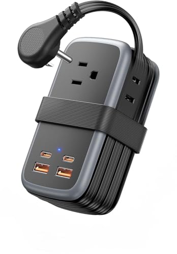 NTONPOWER GAN Ultra 65W USB Fast Charging Station, 7 in 1 Travel Power Strip with 3 Outlets 4 USB (2 C), Extension Cord 4ft, Travel Essentials, Cruise Essentials 2026,Compatible with MacBook, iPhone - color: Black, size: 65W