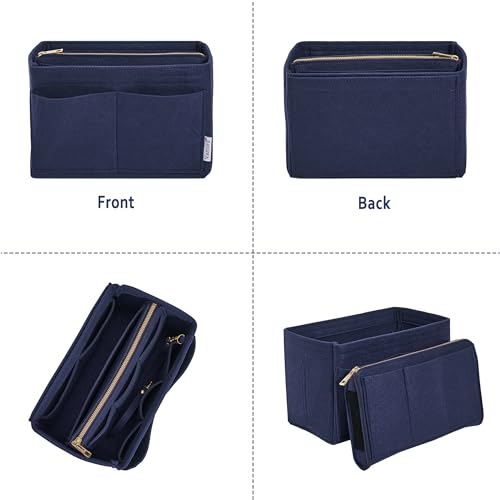 Vercord Felt Organizer Insert for Purse Handbag Tote Bag in Bag Inside Shaper Divider Neo Dark blue Small - color: Dark blue, size: Small