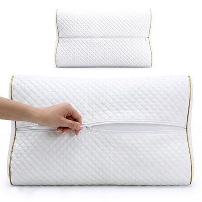 4-Layer King, Contour Pillow, Side Sleeper Pillow, Orthopedic Pillow, Neck Support Pillow, Pillow for Neck Pain, Pillow for Side Sleepers, CertiPUR-US - size: Extra King - 31 x 14 x 6.5"