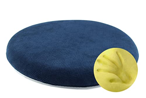 Sigmat Memory Foam Seat Cushion Anti-Slip Soft Round Stool Cushion Chair Pad 13 Inch Navy - color: Navy Blue, size: 13 Inch