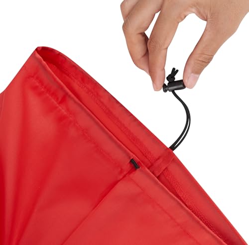 PALTERWEAR Drawstring Bag with Toggle - Nylon Cinch and Ditty Pouch Six-Pack (Red, 9 x 12 Inch, Set of 6) - color: Red, size: 9 x 12 Inch