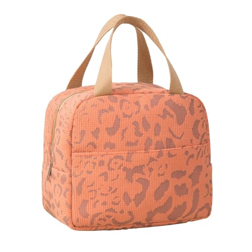 Lunch Box for Women Men Adult, Insulated Lunch Bag for Work, Picnic or Travel, Cute Pink Reusable, Lightweight, Durable, Waterproof Oil-Resistant Cooler Lunch Pail For Women (orange) - color: Orange