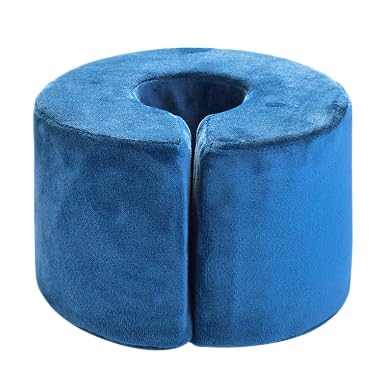 Adult Bed Sore Pads Wedge Foot Support Pillow Pressure Ulcer Ankle Protector Ring Foot Rest Pillows Bedridden Patient Elderly Heel Cushion Sleeping Elevated Foam Pad Leg Post Surgery Recovery Pillow - color: Blue,1pc