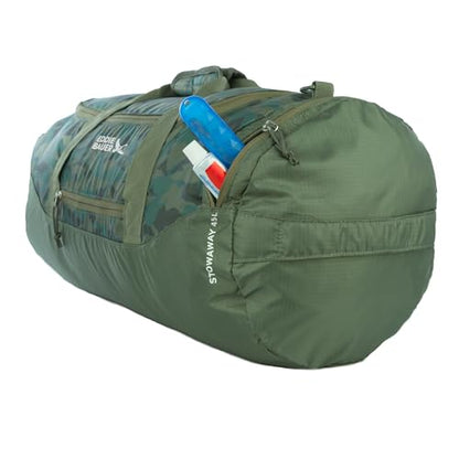 Eddie Bauer Stowaway Packable Duffel Bag | Travel | Foldable | Lightweight | Durable | Ripstop Polyester - color: Sprig