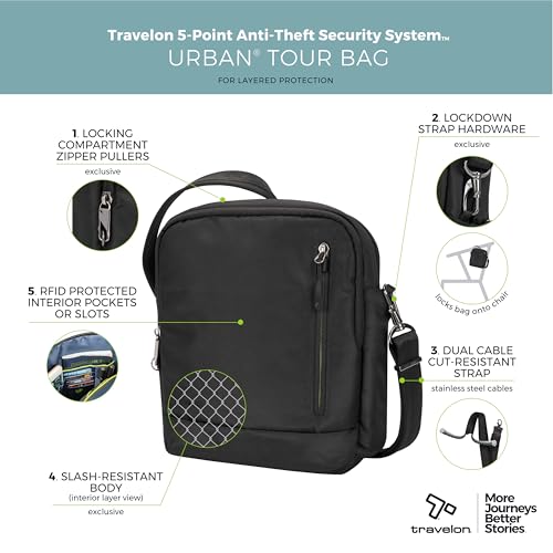 Travelon Anti Theft Urban Tour Bag - color: Black