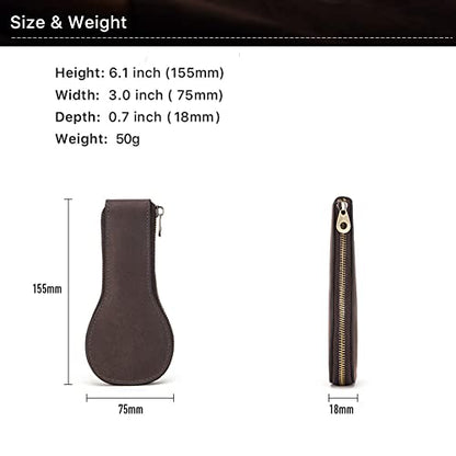 Hiram Watch Bracelet Storage Bag Case Leather, Portable Travel Jewelry Leather Pouch, Watch Storage Bag Case for Men and Women(Coffee)
