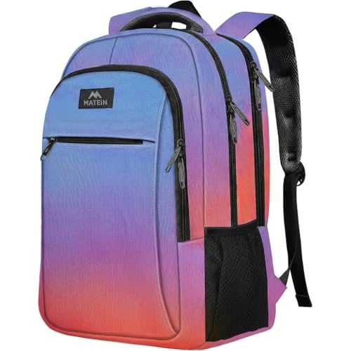 MATEIN Fashion Laptop Backpack 15.6 Inch, Anti Theft Slim Travel Backpack, Water Resistant Computer Bag for Men & Women - color: Tie-dye, size: 15.6 Inch