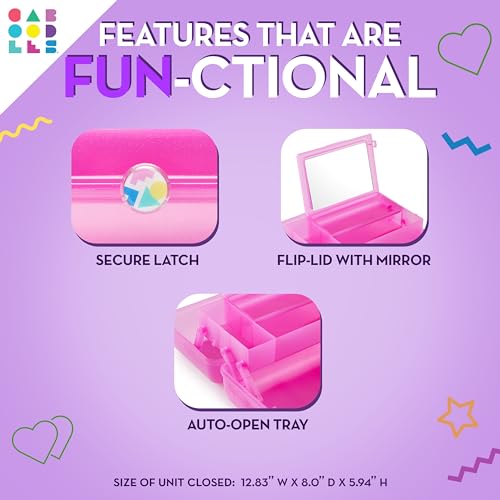 Caboodles Twilight Disco - On-The-go Girl Costmetic Organizer Make-up & Accessory Carry Case, Silver Shimmer - color: Silver Shimmer