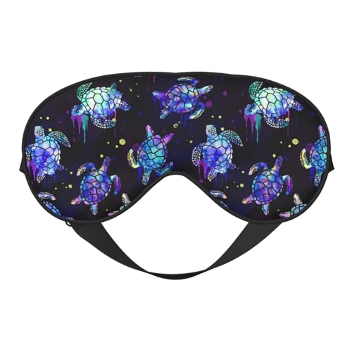 Sea Turtle Sleep Mask Breathable Soft Eye Mask for Sleep for Women Men Lightweight Eye Cover for Travel, Night Work, Nap, Office - color: Black30, size: 1 Count (Pack of 1)