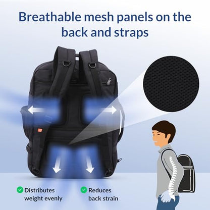 Aerolite AA & Delta Airlines Travel Backpack for Adults - Maximium Size Personal Item Backpack 18”x14”x9” with YKK Zippers | Lightweight & Eco Friendly Shoulder Backpack with USB Charging Port - size: 18x14x9" AA/Delta
