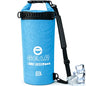 Enthusiast Gear Insulated Dry Bag Floating Cooler – 10L / 15L / 25L Roll Top, Leak Proof, Waterproof, Collapsible, with Padded Shoulder Strap - Perfect for Kayaking Fishing Beach - color: Blue, size: 10 Liter