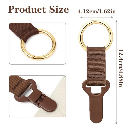 Niveaya Hat Clip for Travel on Bag - 2 Pack, Vacation Beach Cruise Essentials Accessory for Travel Handbag Backpack Luggage, Securely Hold to Keep Hat Shaped, Brown+Brown - color: 2PCS Brown+Brown