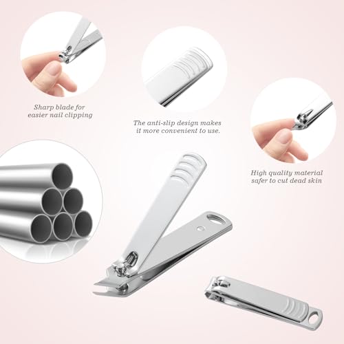 Manicure Pedicure Set, Nail Clipper Set 10-Piece Set Professional Manicure Kit Nail Kit with Portable Pink Travel Case Gift for Men Boyfriend Parent - color: Pink