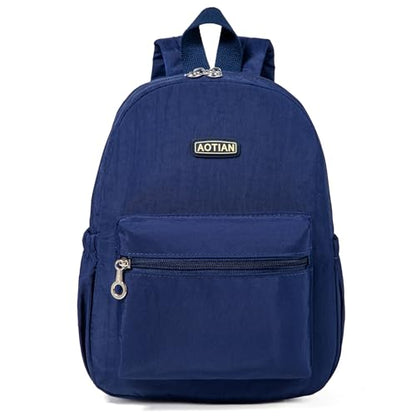 AOTIAN Mini Lightweight 11.8 Inch Backpack Durable Travel Hiking Women and Girls Small Daypack, 7 Liters Blue - color: Blue