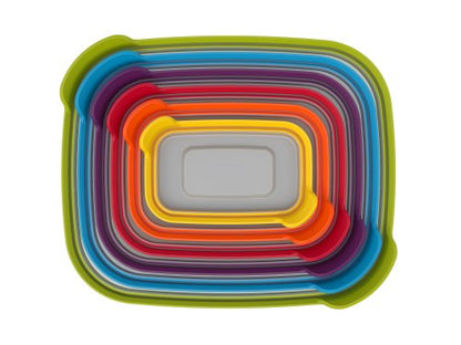Joseph Joseph Nest Lock Plastic BPA Free Food Storage Container Set with Lockable Airtight Leakproof Lids, 12-Piece, Multi-Color