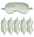 6PACK Silk Sleep Mask Satin Eye Masks Blackout Silky Eyeshade Cover Soft Blindfold Eyeshades for Women Sleeping Travel Gift - color: Sage