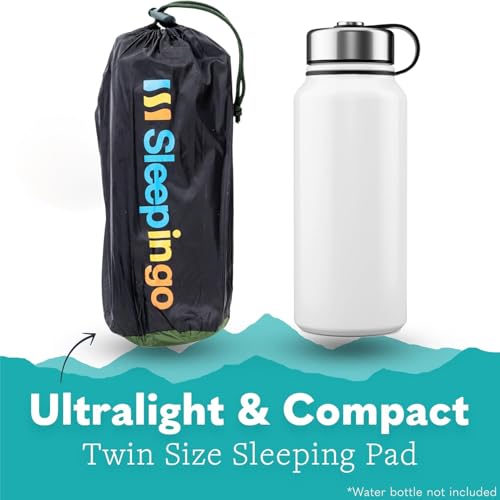Sleepingo Ultralight Sleeping Mat - Inflatable & Compact Camping Air Mattress for Backpacking, Hiking- New - color: Green, size: 2-pack