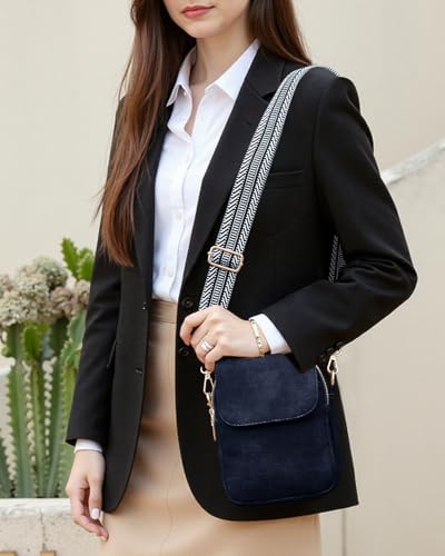Fashion Small Crossbody Bags for Women Trendy Designer Cell Phone Purses Wallets with Card Holder Anti Theft Travel - color: Darkblue
