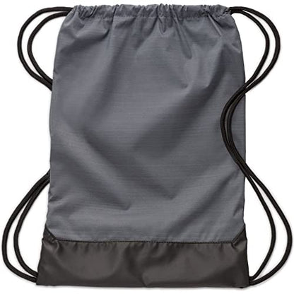 Nike Brasilia Training Gymsack, Drawstring Backpack with Zipper Pocket and Reinforced Bottom, Flint Grey/Flint Grey/White - color: Flint Grey/Flint Grey/White