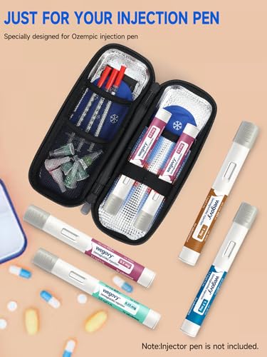 Insulin Cooler Travel Case for Wegovy Pens – Diabetes Carrying Insulated Bag with 2 TSA-Approved Ice Packs, Long-Lasting Cooling for Wegovy Pens, Ideal for Travel and Daily Use. - color: Compatible With Wegovy Pens
