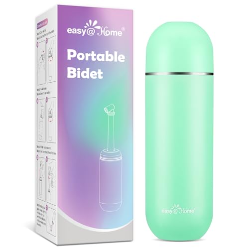 Easy@Home Portable Bidet for Travel: Peri Bottle for Postpartum Care - Handheld Sprayer for Women & Men | 380ml(12.8oz) Large Personal Hygiene Cleaning Bottle | BPA-Free | EPB-01 Green - color: Green