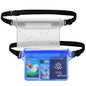 AiRunTech Clear Fanny Pack Waterproof,Beach Cruise Ship Essential Accessories Must Haves,Waterproof Pouch for Phone Passport Wallet Purse with Waist Strap - color: Clear + Blue