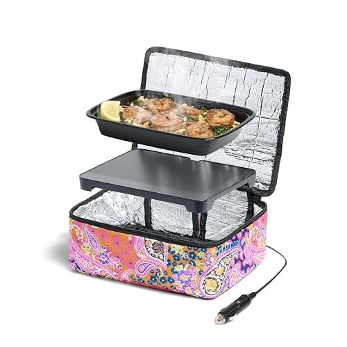 HOTLOGIC Food Warming Tote 12V, Lunch, Paisley - color: Paisley, size: 12V