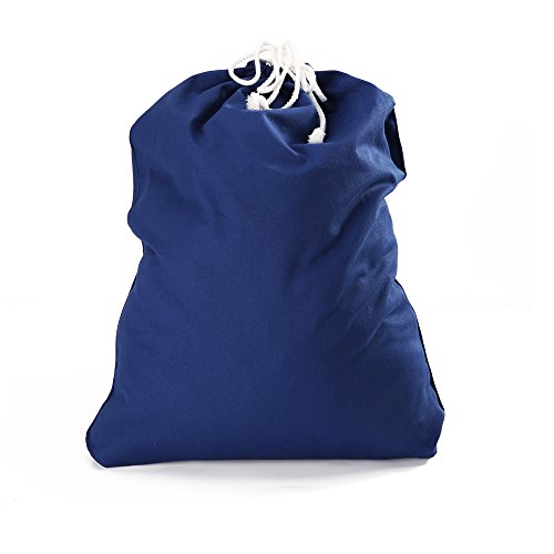 100% Cotton Canvas Travel Laundry Bag, 2-Pack (Large, Navy) - color: Navy, size: Large