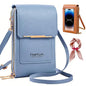 2026 Small Touchscreen Phone Crossbody Bag for Women,Anti-Theft Leather Messenger Bag Rfid Block Mobile Phone Purse - color: Blue