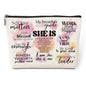 jeilink Positive Affirmations Makeup Bag Mental Health Motivational Inspirational Gifts for Female Sister Girl Friend Colleagues Coworker Birthday Friendship Mothers Day Nurse Day Travel Toiletry Bag - color: Multicolor634