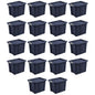 Sterilite 18-Pack Storage Bins with Lids, Heavy Duty Totes, Tuff1, 18 Gallon, Dark Indigo - color: Dark Indigo, size: 18 Gallon (18 Pack)