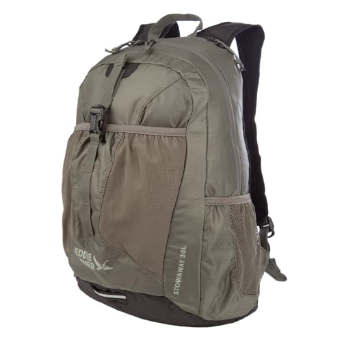 Eddie Bauer Stowaway Packable Backpack | Travel | Outdoor | Lightweight | Foldable | Durable | Ripstop Polyester | 30L - Spruce Green - color: Spruce, size: 30L