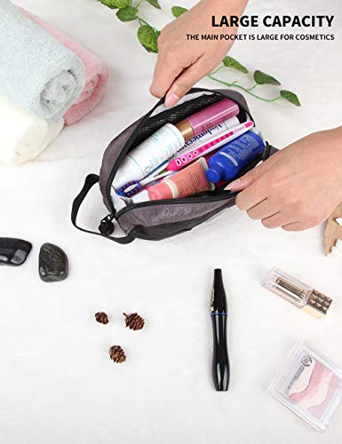 GOX Travel Toiletry Bag Dopp Kit Case for Men Multifunction Packing Organizer Pouch(Black) - color: Black/Grey