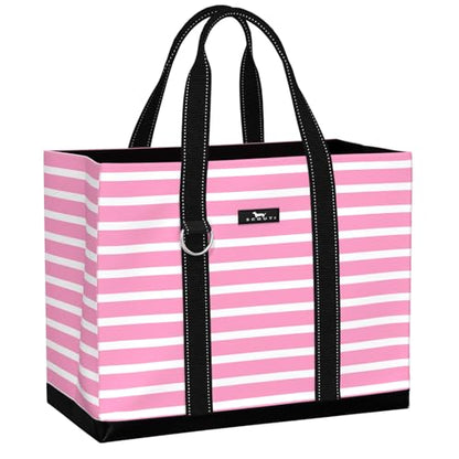 SCOUT Original Deano Tote - Durable Lightweight Open Top Beach, Pool & Lake Bag, Inside Zip Pocket, Folds Flat - color: Pink