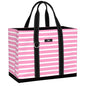 SCOUT Original Deano Tote - Durable Lightweight Open Top Beach, Pool & Lake Bag, Inside Zip Pocket, Folds Flat - color: Pink