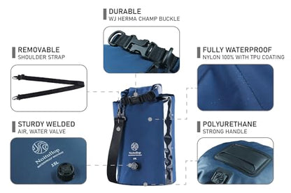 Washbag Portable Washing Machine - 15L Fully Waterproof Dry Bag - Lightweight Compact Nylon Washing Machine - Portable Manual Clothes Washer Laundry Bag (Navy) - color: Navy