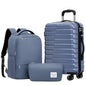 Coolife Luggage Sets 3 Piece, 20In Carry On Luggage with Spinner Wheels PC Hardside Suitcase Set with Travel Backpack (Blue, Backpack/TB/20) - color: blue, size: 3 Piece Set (Backpack/TB/20in)