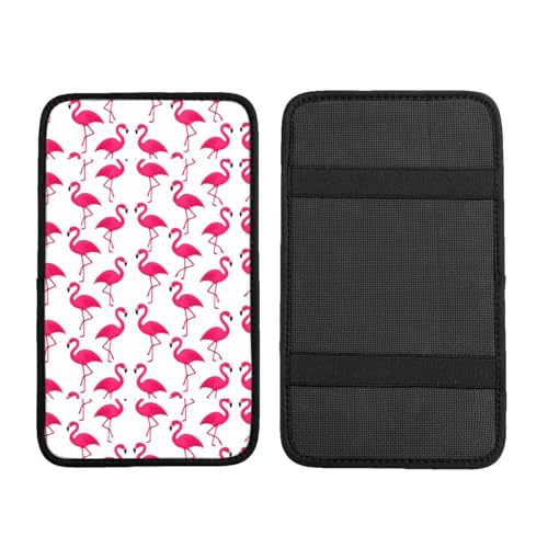 Universal Car Center Console Armrest Pad, Flamingo, Non-Slip Mat for Secure Phone and Item Placement During Driving - color: Picture (873)