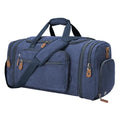 Gonex Canvas Duffle Bag 60L Travel Duffel Overnight Weekend Bag with Shoe Compartment (Blue) - color: Blue, size: X-Large-60L (With Shoe Compartment)