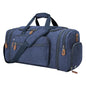 Gonex Canvas Duffle Bag 60L Travel Duffel Overnight Weekend Bag with Shoe Compartment (Blue) - color: Blue, size: X-Large-60L (With Shoe Compartment)