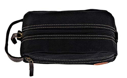 Timberland Men's Toiletry Bag Canvas Travel Kit Organizer - color: black