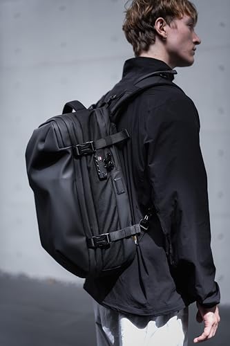 Black Voyage Vortex Vacuum Seal Travel Backpack 60L Expandable Air Compression System Water Resistant TSA Lock Carry-On Suitcase Luggage Black Zephyr Essential Series - Vacuum Pump Included