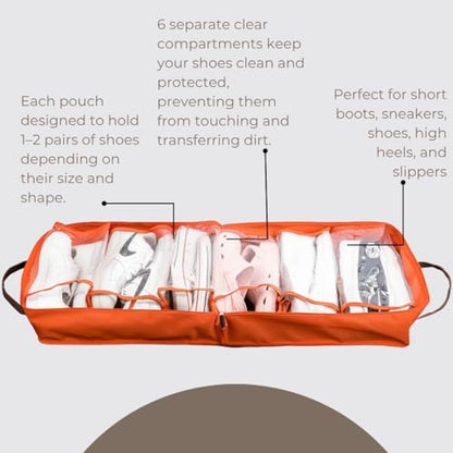 Shoe Bag for Travel, Portable Shoe Organizer, Storage Bag, Shoe Tote Bag for Women and Men - style: Sunset