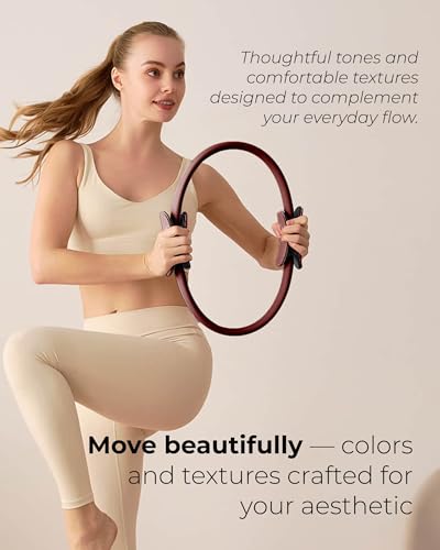Pilates Kit for Women – Home Pilates Equipment Set with Ring, Ball & Resistance Bands | Pilates Starter Kit with Accessories in Gift Box - color: Cocoa, style: Essential Kit - 3PC